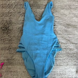 Rebecca Virtue blue swimsuit